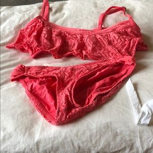 Becca hot pink bikini small bottom D top